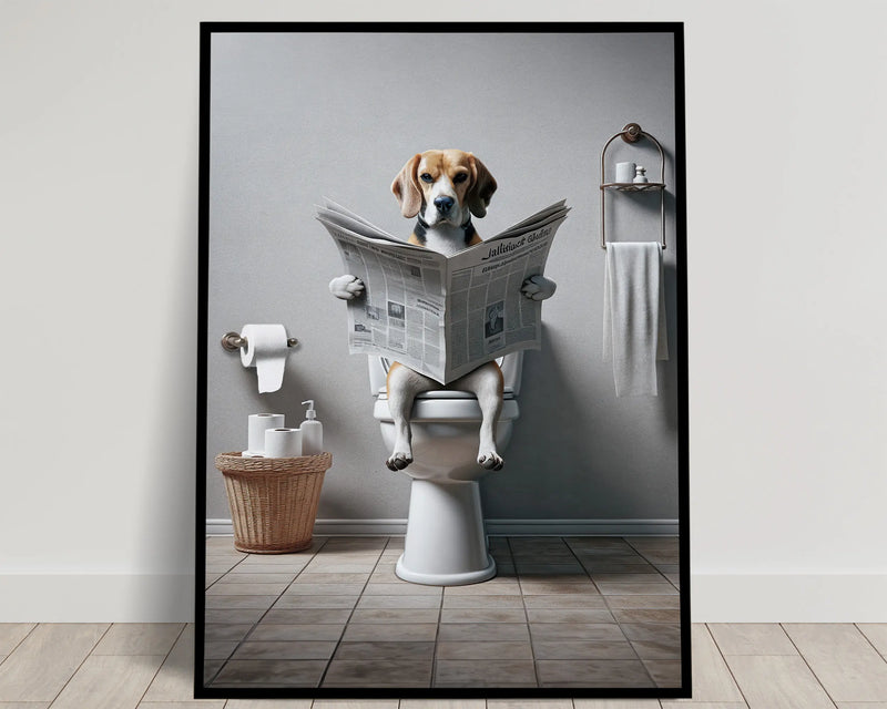 WC Animais Pintura De Lona, Leitura De Jornal, Ovelha Jacaré, Cartaz Doberman Print, Arte Da Parede, Room Pictures, Decoração De Casa
