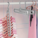 Plastic Foldable Space Saving Cabides, organizador de roupas, cabides resistentes para armário de quarto Wardrobe Home and dor, 9 buracos, 3pcs