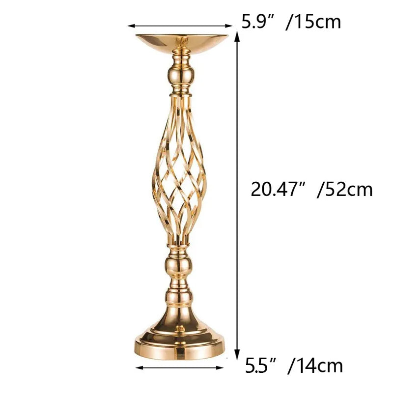 Vaso de ferro de luxo para decoração de casamento, guia rodoviário, castiçal, castiçal, jantar à luz de velas, sala de estar, casa